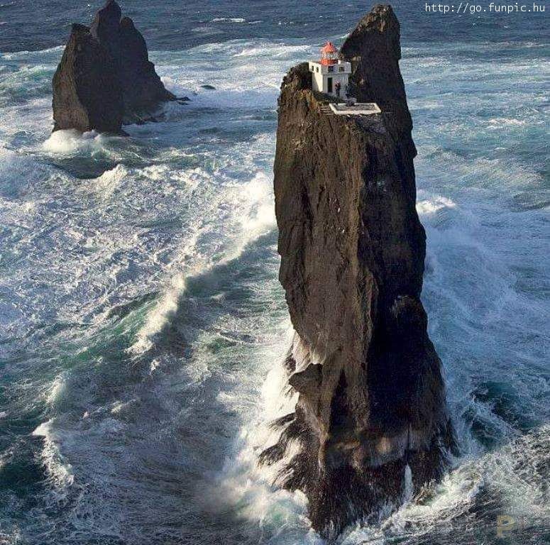 Lighthouse In Pridrangar Iceland Funpichu